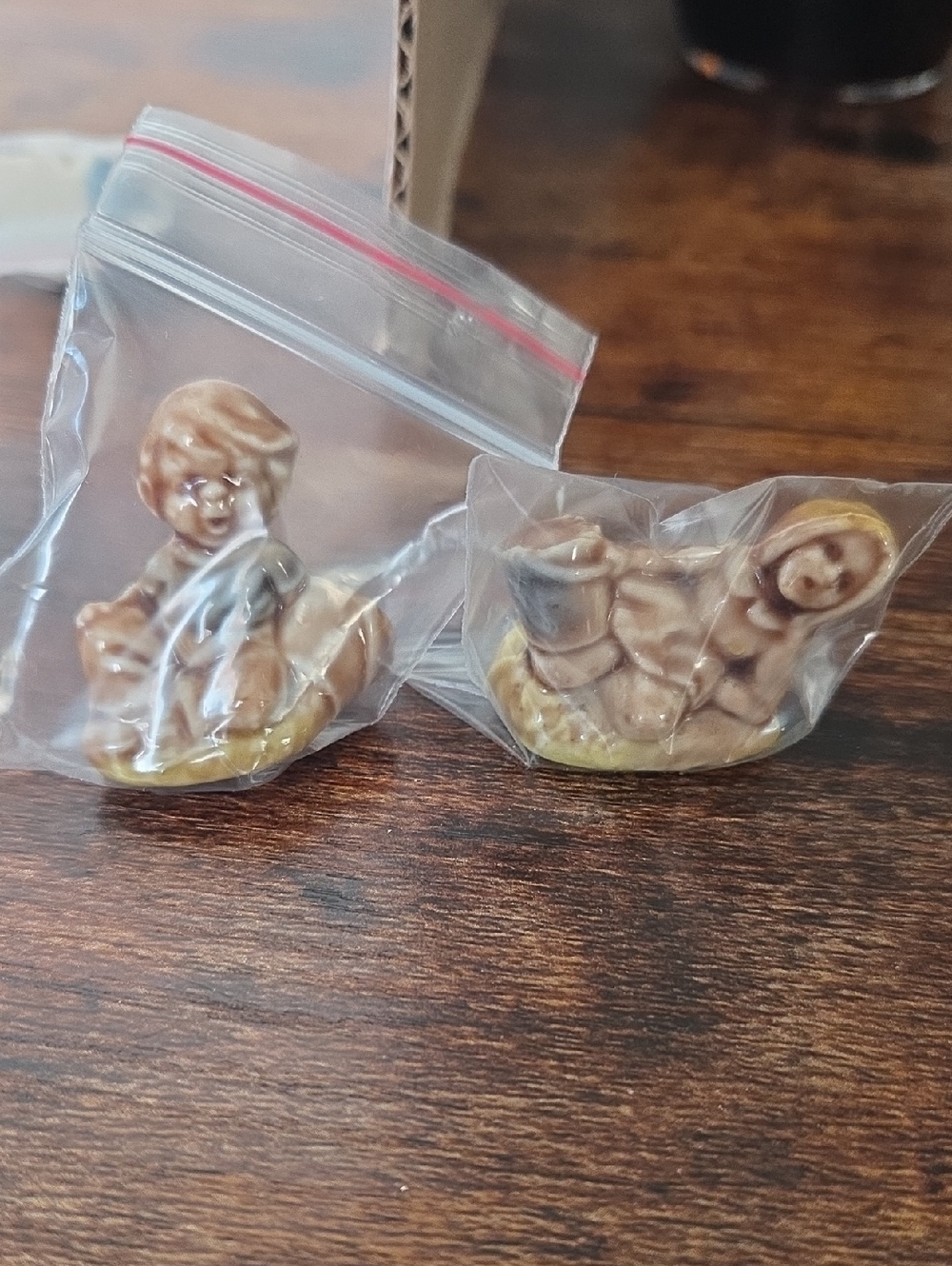2pc Jack & Jill Wade Whimsies figurines, often found in Red Rose Tea boxes